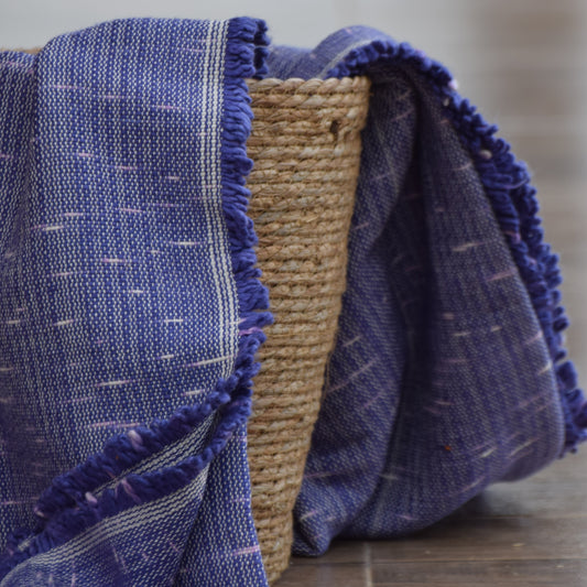 Manta Azul Índigo - 100% Algodón - 180X130 cm