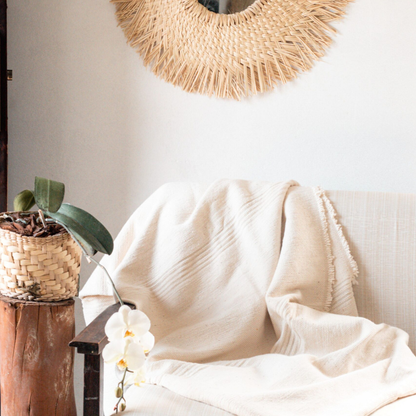 Manta Crudo con texturas - 100% Algodón